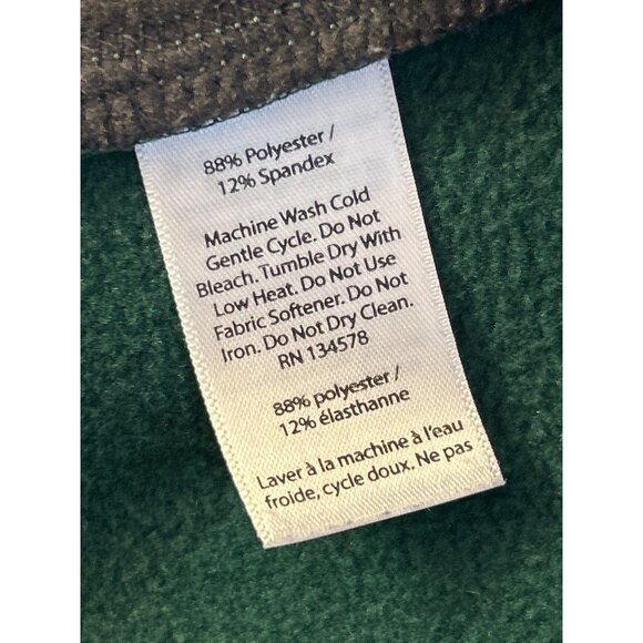 Vineyard Vines Green Gray Preppy Fleece Pullover Medium Quarter Zip Athleisure - Picture 5 of 5